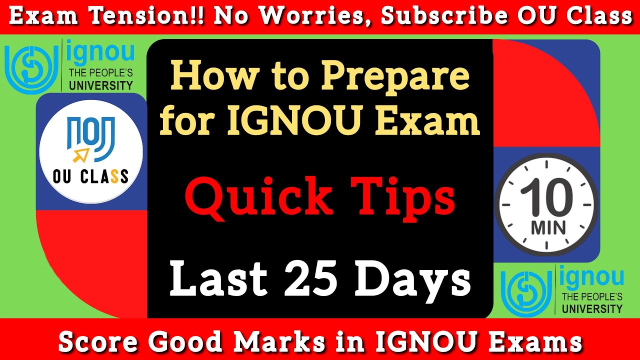 How to Prepare and Score Good Marks in IGNOU Exam| IGNOU Exam Tips| Aug 2021| Pravesh Mann| OU Class