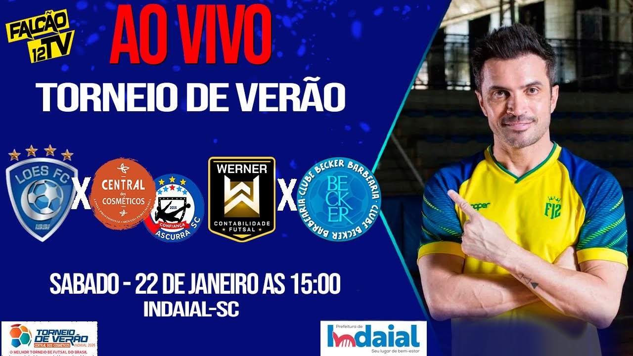 FUTSAL AO VIVO | LOES X CENTRAL DOS COSMETICOS | WERNER X CLUBE BECKER | TORNEIO DE VERÃO INDAIAL