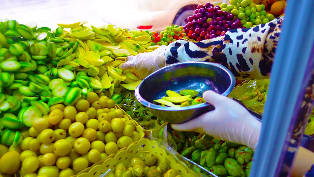 Amazing Cambodian Spicy Fruit Salad | Cambodian Street Food
