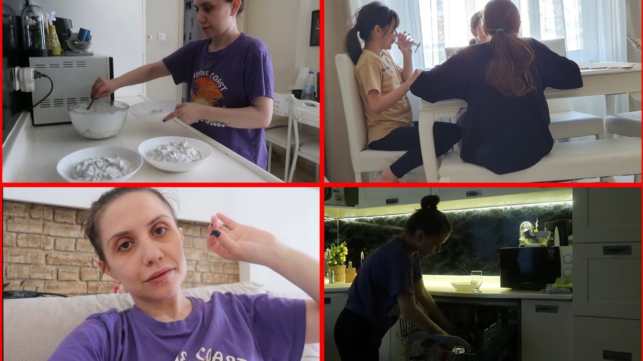 KIZIMIN ARKADAŞLARI GELDİ🥰KIZLARIN MENÜSÜ👍MARKET ALIŞVERİŞİ🛒AKŞAMA NELER YAPTIM❓️BUGÜN DE BÖYLE 🤲