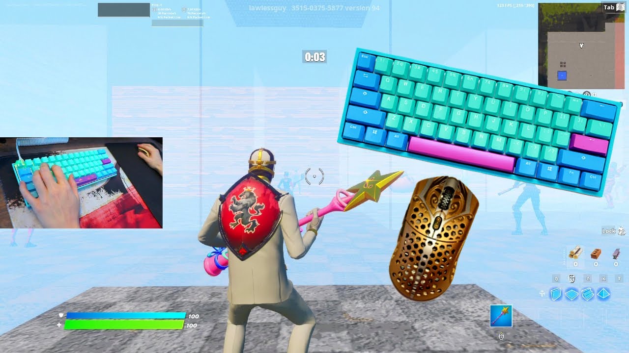 Ducky Mecha Frozen Llama ASMR Chill🤩Satisfying Gameplay Keyboard Fortnite 390 FPS Smooth 4K