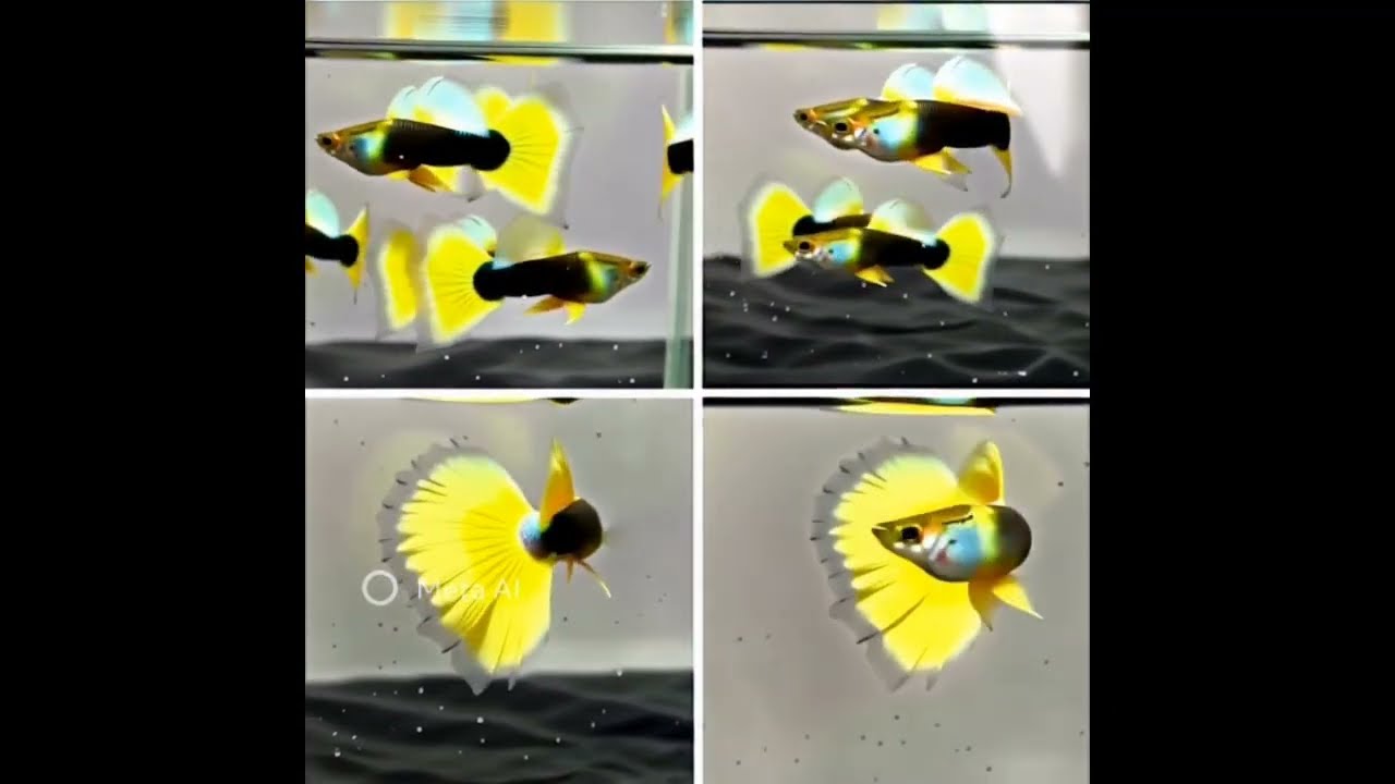 BIG GUPPY BLACK YELLOW #guppi #viralvideo  