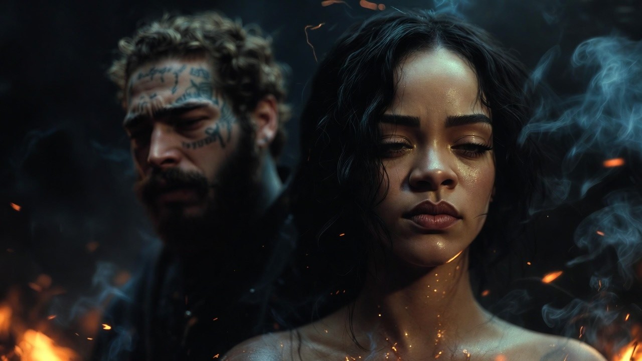 Rihanna ft.  Post Malone - Still Burns (Lyrics Video)