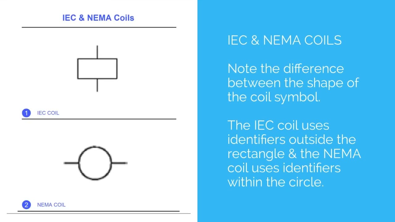 Сравнение условных обозначений и чертежей NEMA и IEC.