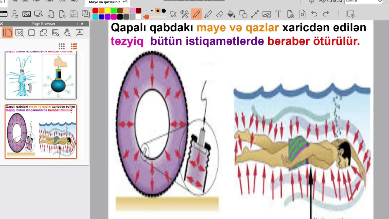 Maye və qazlarda təzyiqin ötürülməsi. Atmosfer təzyiqi və onun ölçülməsi. Hidravlik maşın