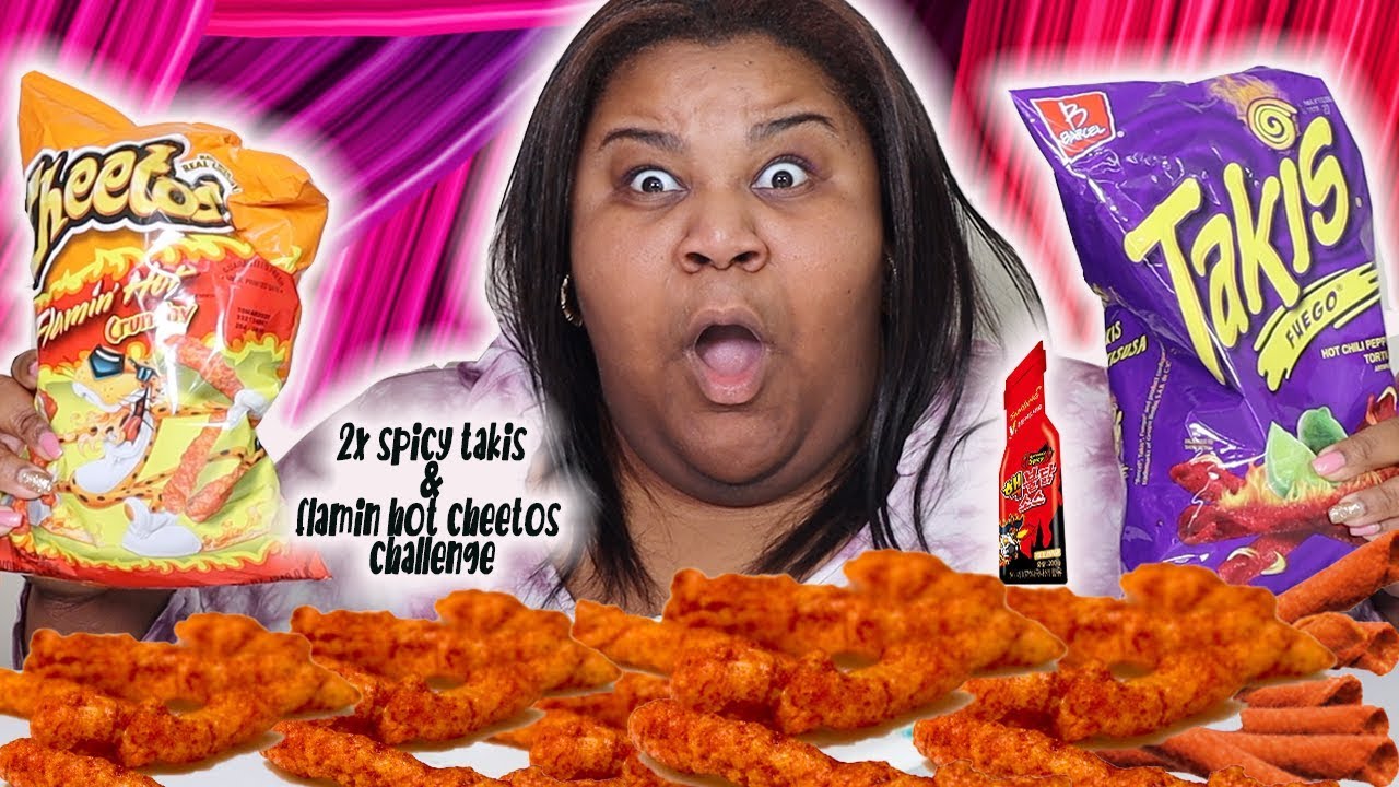 2X SPICY TAKIS & FLAMIN HOT CHEETOS CHALLENGE BY PRISSY P |  one chip challenge| fuego