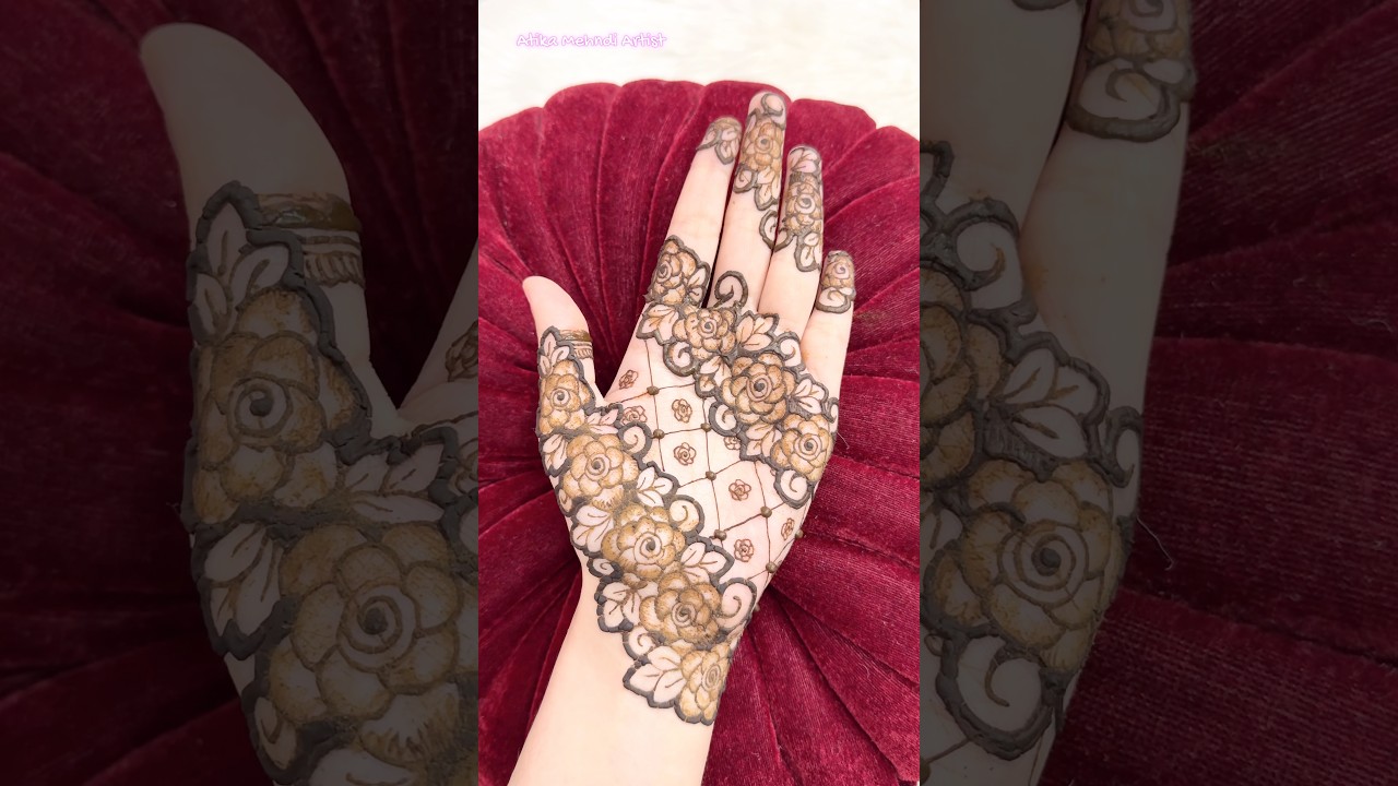 Easy Trick Flower Mehndi Design 😱 Looks Professional 