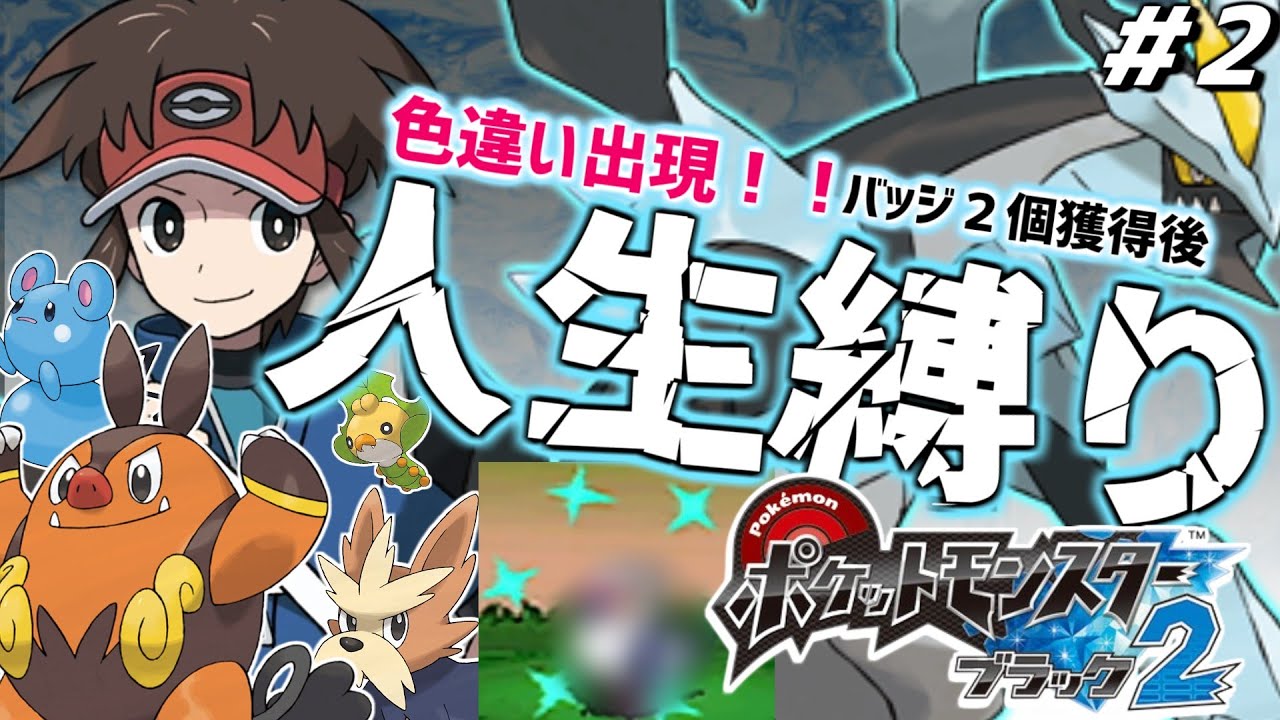 【ポケモンBW2 人生縛り #2】ポケットモンスター ブラック2 を超鬼畜縛りの「人生縛り」でプレイ【バッジ2個～】