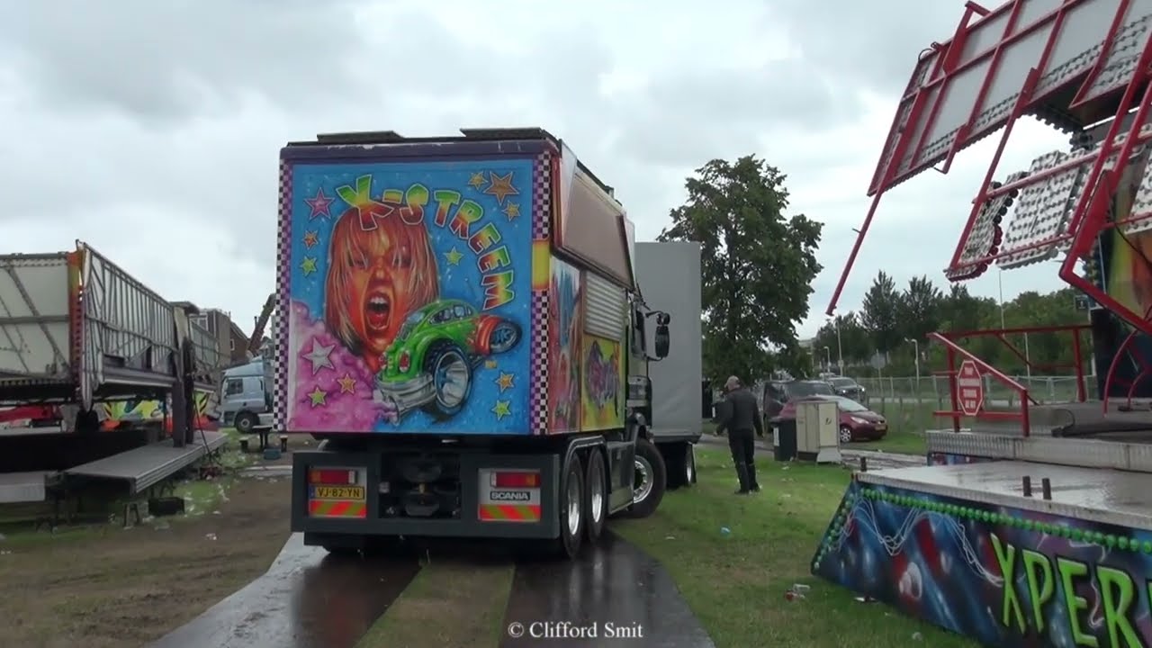 Kermis Santpoort 2023 Afbouw en Transport deel 2