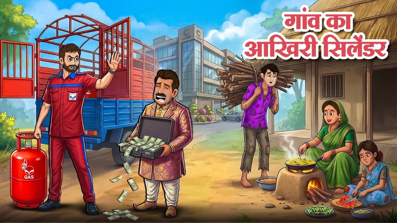 गांव का आखिरी सिलेंडर | Hindi Kahani | Hindi Cartoon | Moral Stories | Hindi Story | Kahaniya