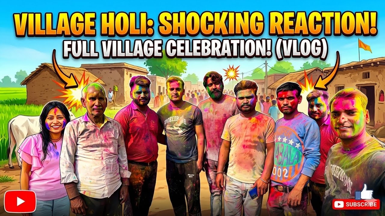 Village Holi celebration 🥳 ll How to celebrate 🙌 