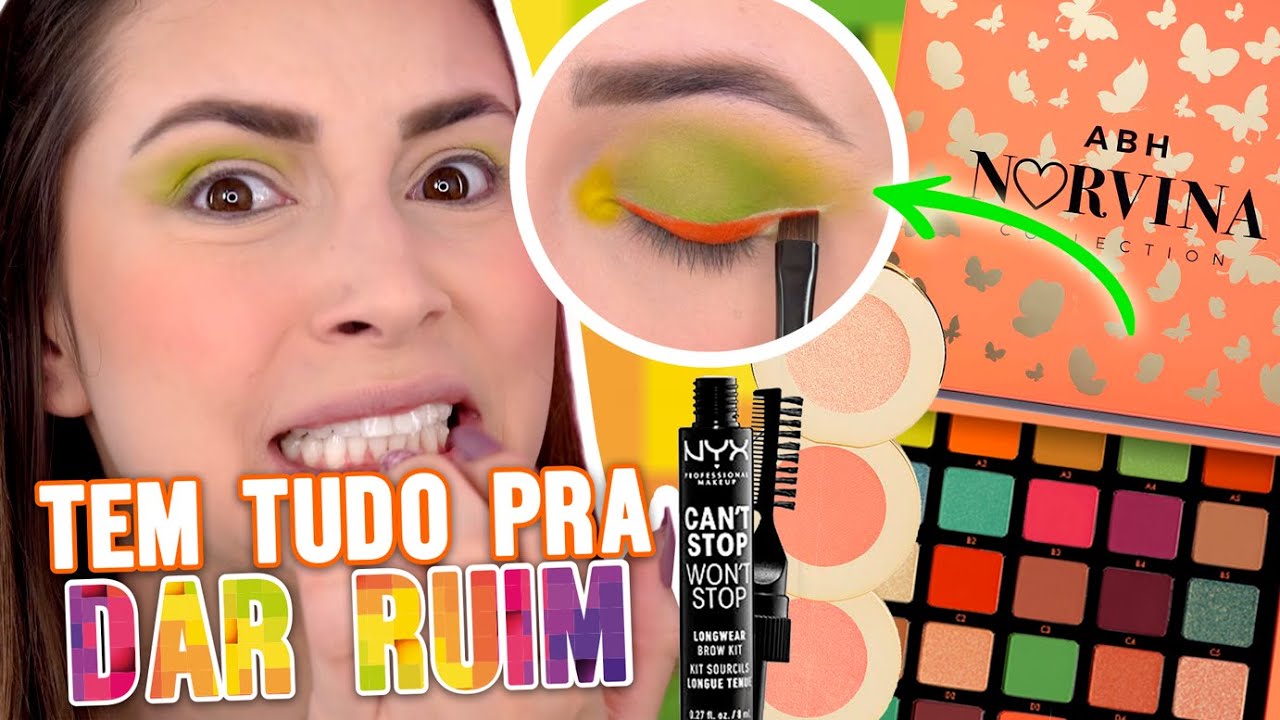 DELINEADO NEON COM SOMBRA? 😱 TESTANDO MAKES NOVAS