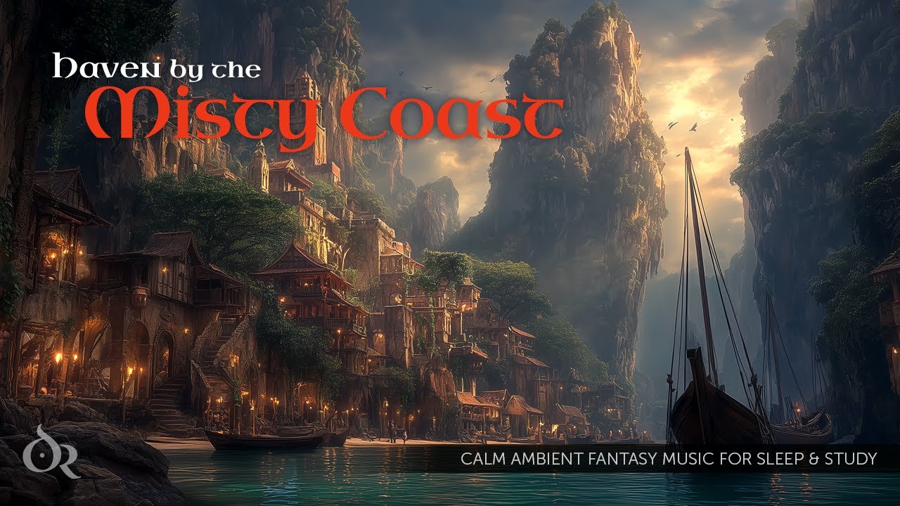 Haven by the Misty Coast | Calm Fantasy Ambience with Gentle Ocean Winds