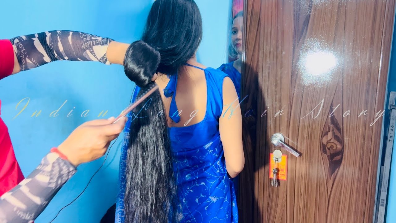 Rapunzel Long Thick By Husband Hair Brushing  Indian Rapunzel Long Hair Beautyfull