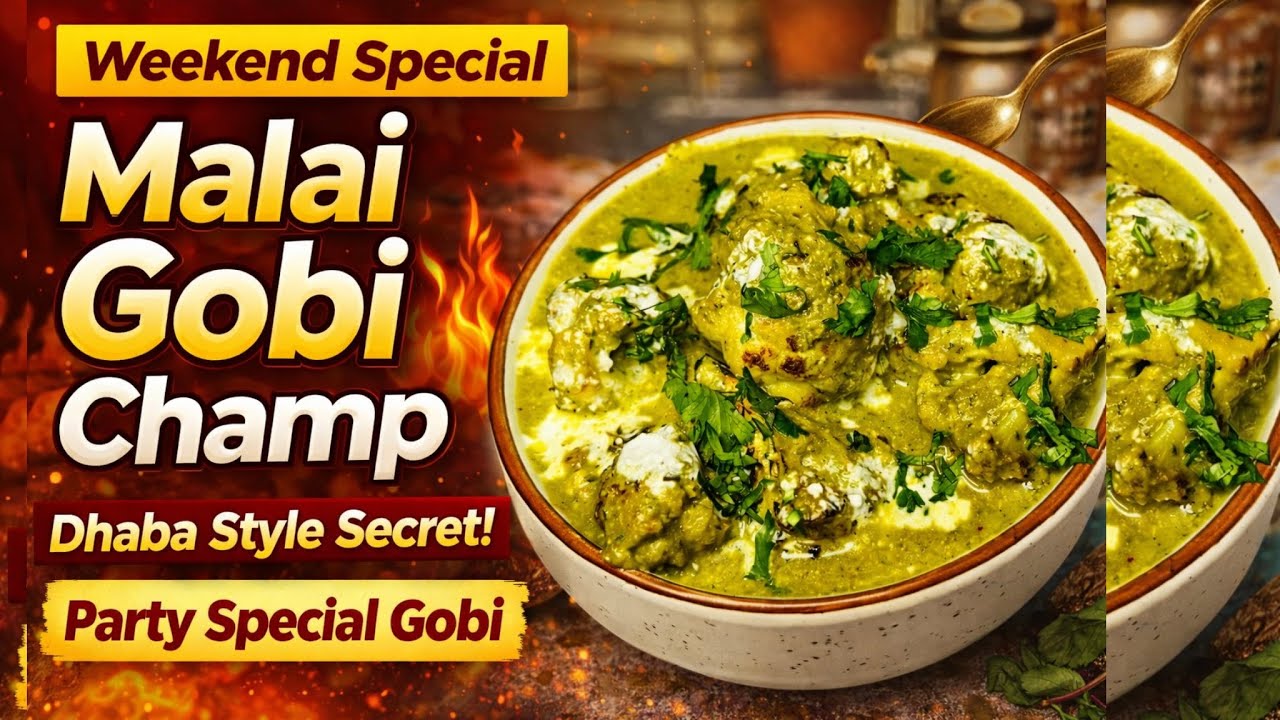 Weekend Special Veg Recipe | Gobi Malai Champ Recipe 