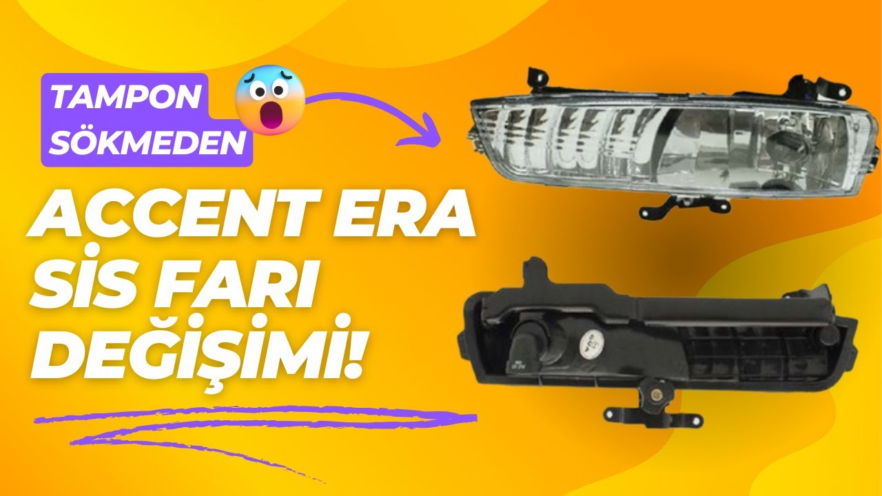 Tampon İndirmeden Accent Era Sis Farı Değişimi! Birkaç Alet İşi Çözüyor!