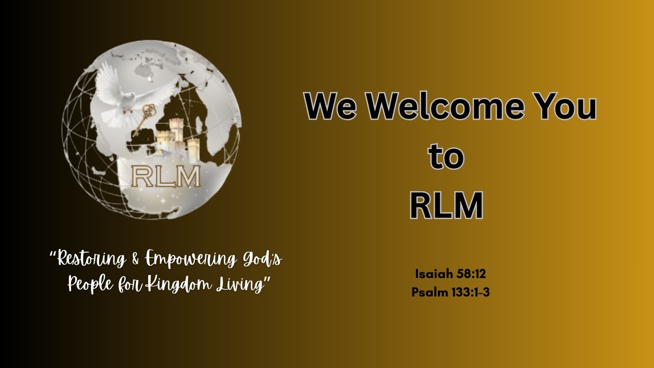 Pastor Jo Welcome to RLM