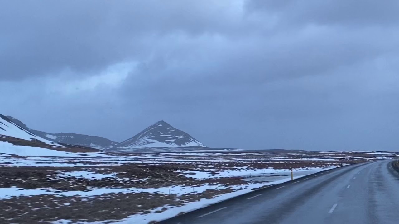 Iceland winter driving from Grundarfj&ouml;r&eth;ur to Budir and Ingjaldsh&oacute;ll 2020 01 19