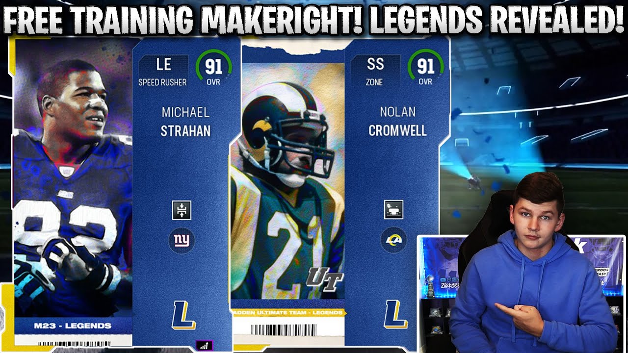 FREE TRAINING MAKERIGHT! LEGENDS STRAHAN, CROMWELL, AND MCDANIEL REVEALED! | MADDEN 23