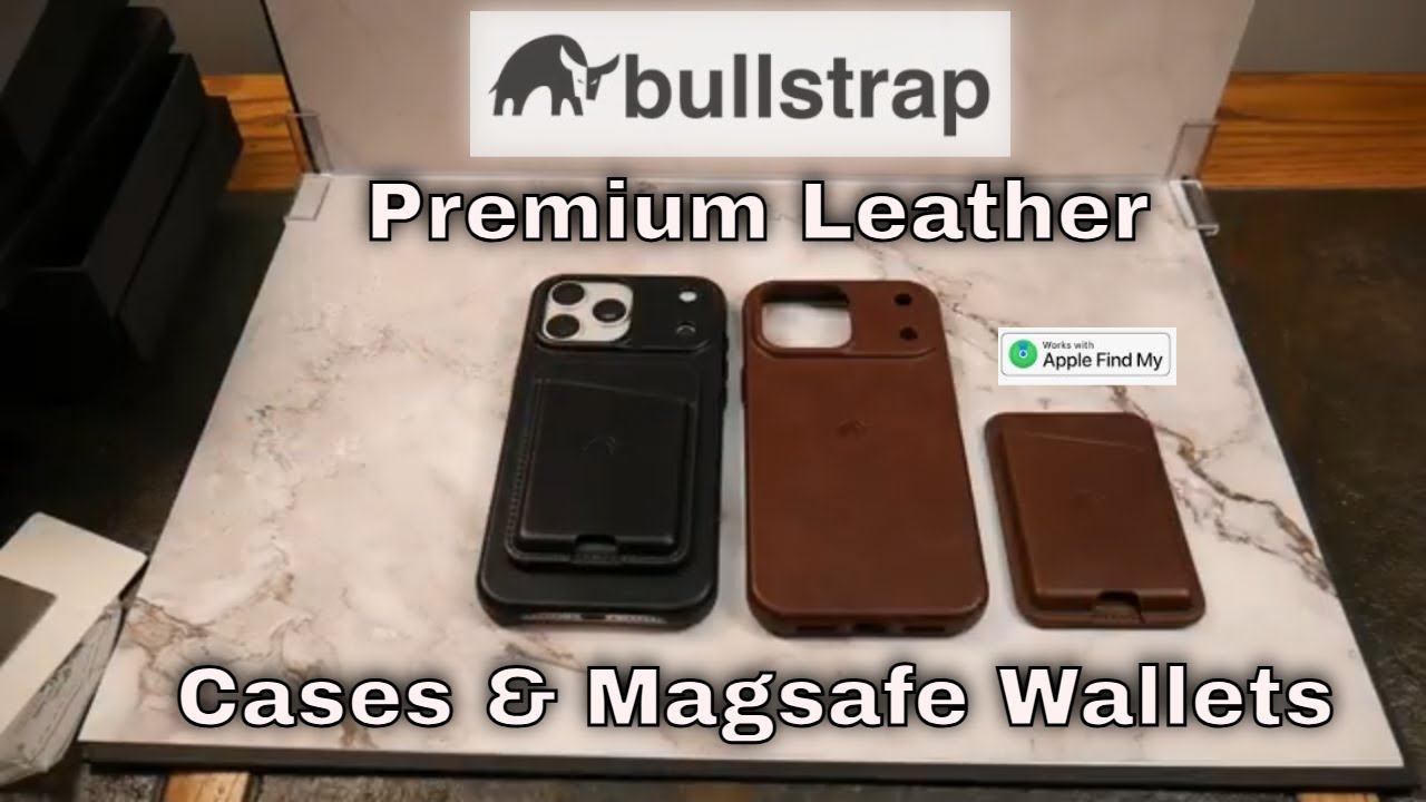 Чехлы Bullstrap Premium Leather для iPhone 17 Pro Max и кошельки FindMy Magsafe