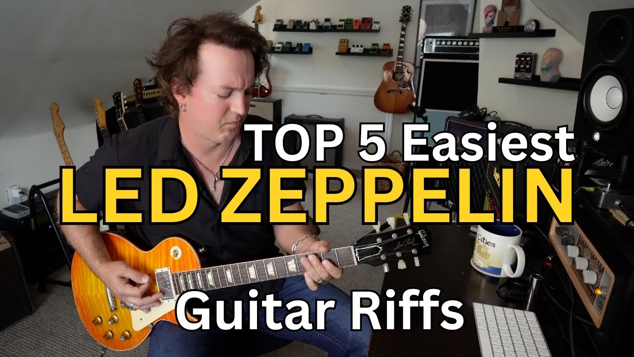 Top 5 EASIEST Led Zeppelin Riffs!