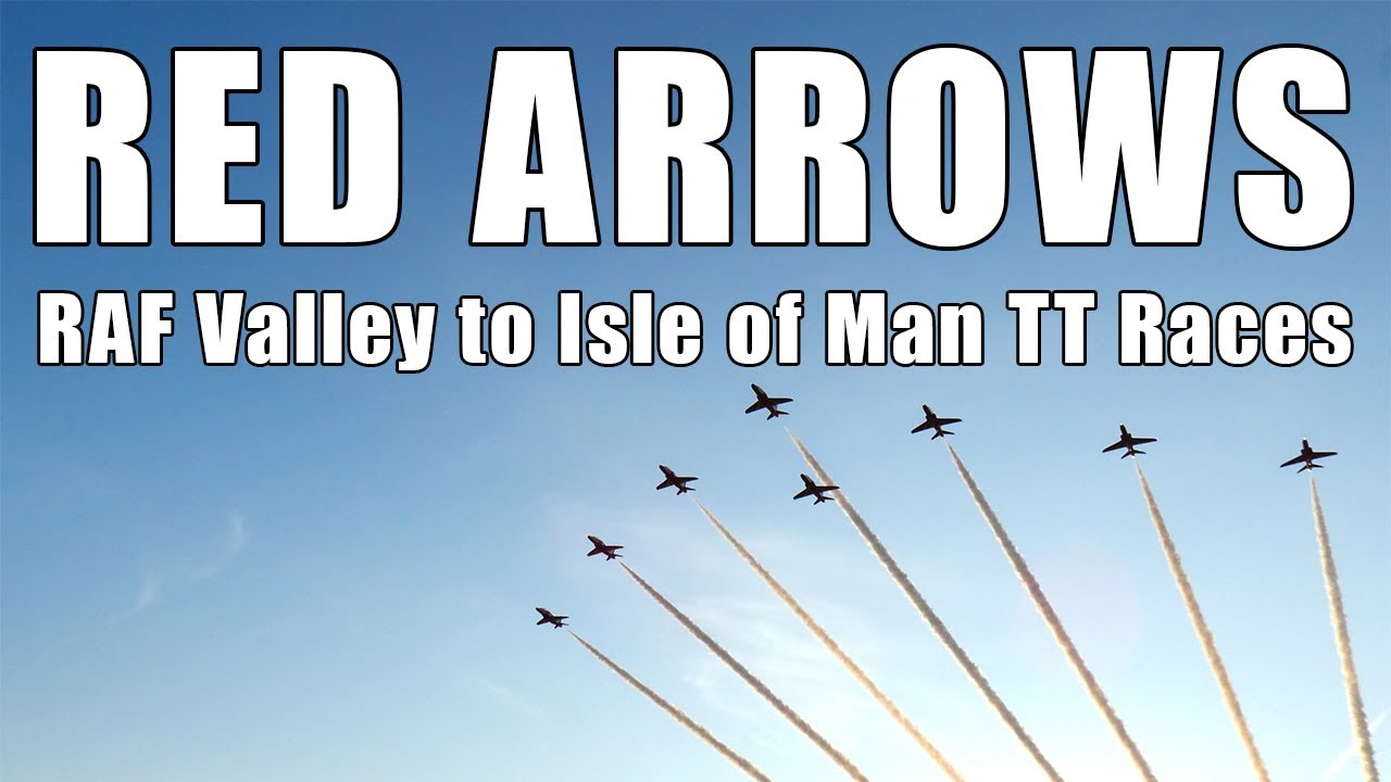 Red Arrows using RAF Valley as a Base for the Isle of Man TT Races Display - Multiple Arrivals