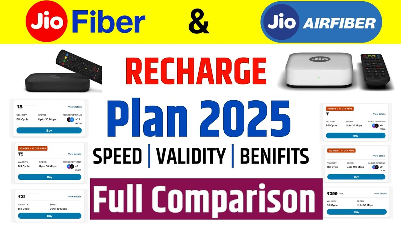 jio fiber & airfiber recharge plan 2025 🔥 | jio airfiber new plans | jio fiber 2025 full details