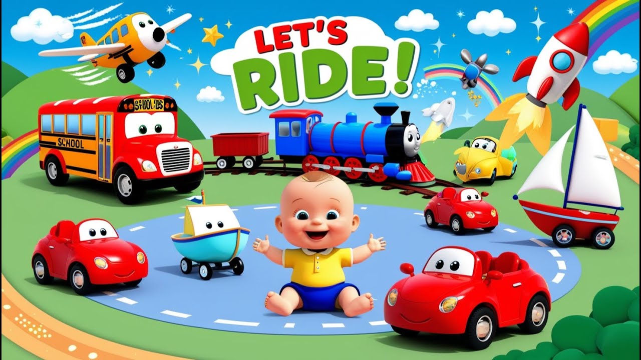 Learn Vehicles for Kids | Bus, Train, Car, Plane Rhyme | Little Discoveries #unfrezzmyaccount