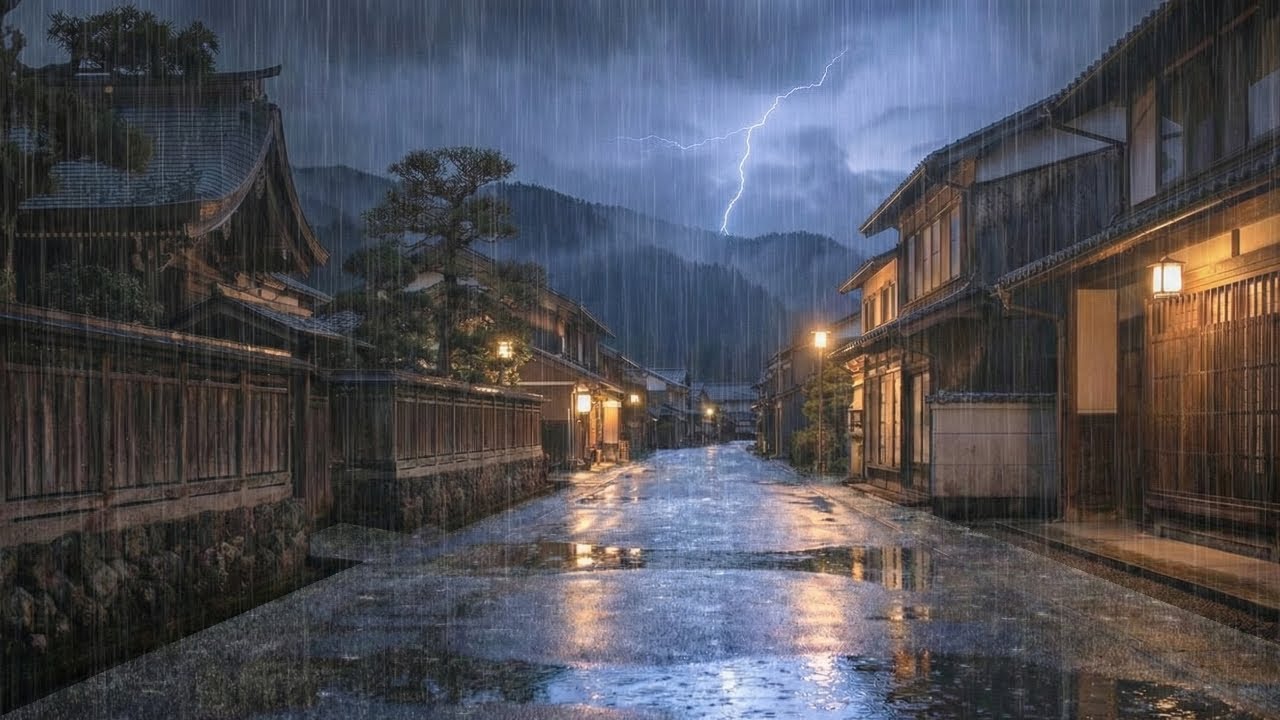 Stop Insomnia in 3 Minutes!!! Most Relaxing Heavy Rain & Thunder Storm