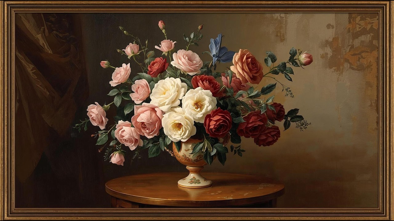 Romantic Vintage Roses for Valentine’s Day 🌹 | Luxury Floral Art & Emotional Piano Ambience