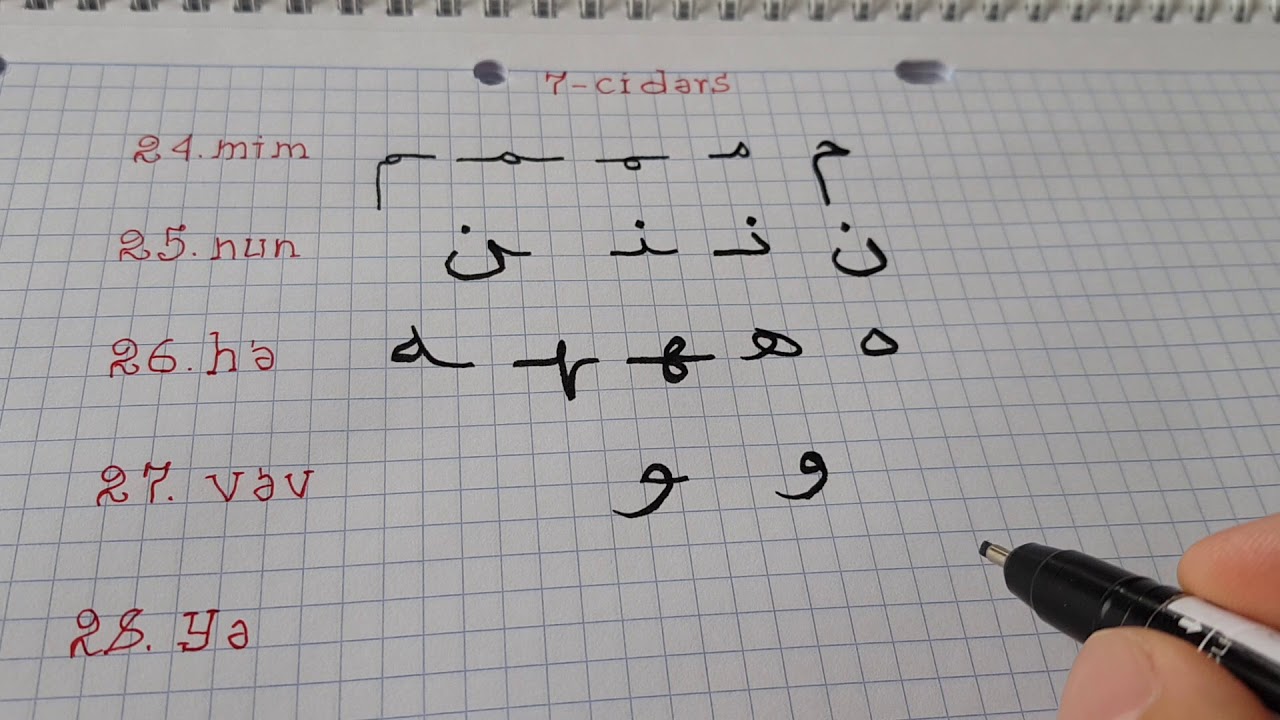 Hacı Fəxrəddin Quran dərsləri 7-ci dərs ( Hərflər  م ن ه و ى )