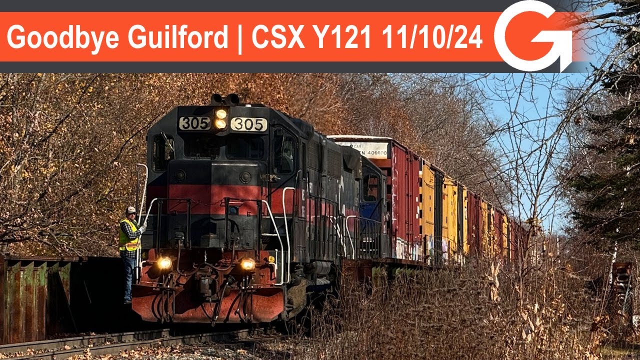 CSX New England | Y121 With Guilford Duo on 11/10/2024 + Leslie RS3L Action!