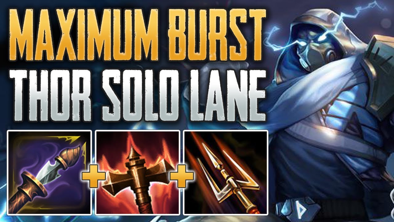 HIDDEN BLADE ONE SHOT BUILD! Thor Solo Gameplay (SMITE Conquest)