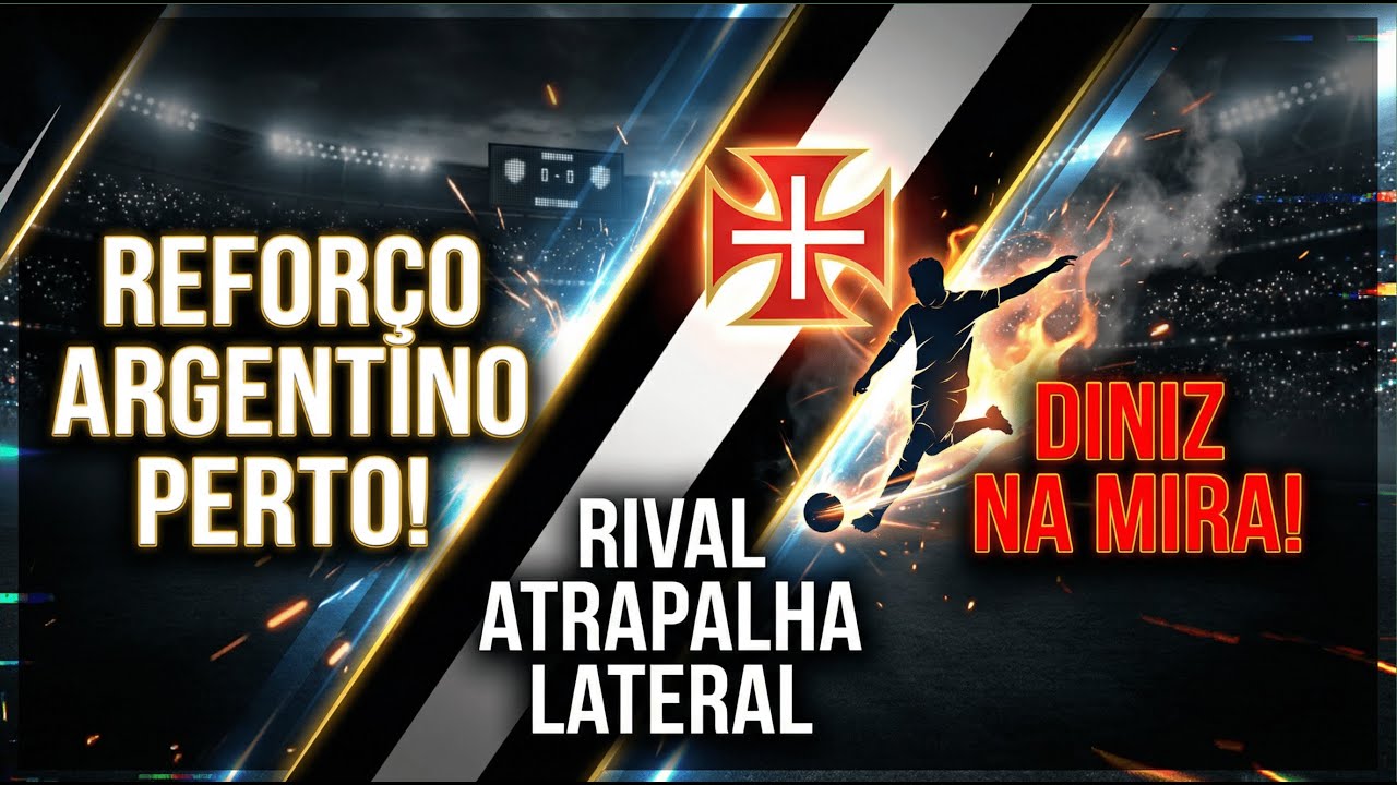 VASCO MIRA ATAQUE ARGENTINO, RIVAL ATRAPALHA LATERAL, E DINIZ NA MIRA!