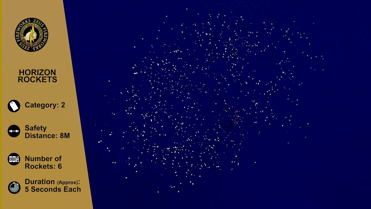 Horizon Rockets by Zeus Fireworks at Jordans Fireworks