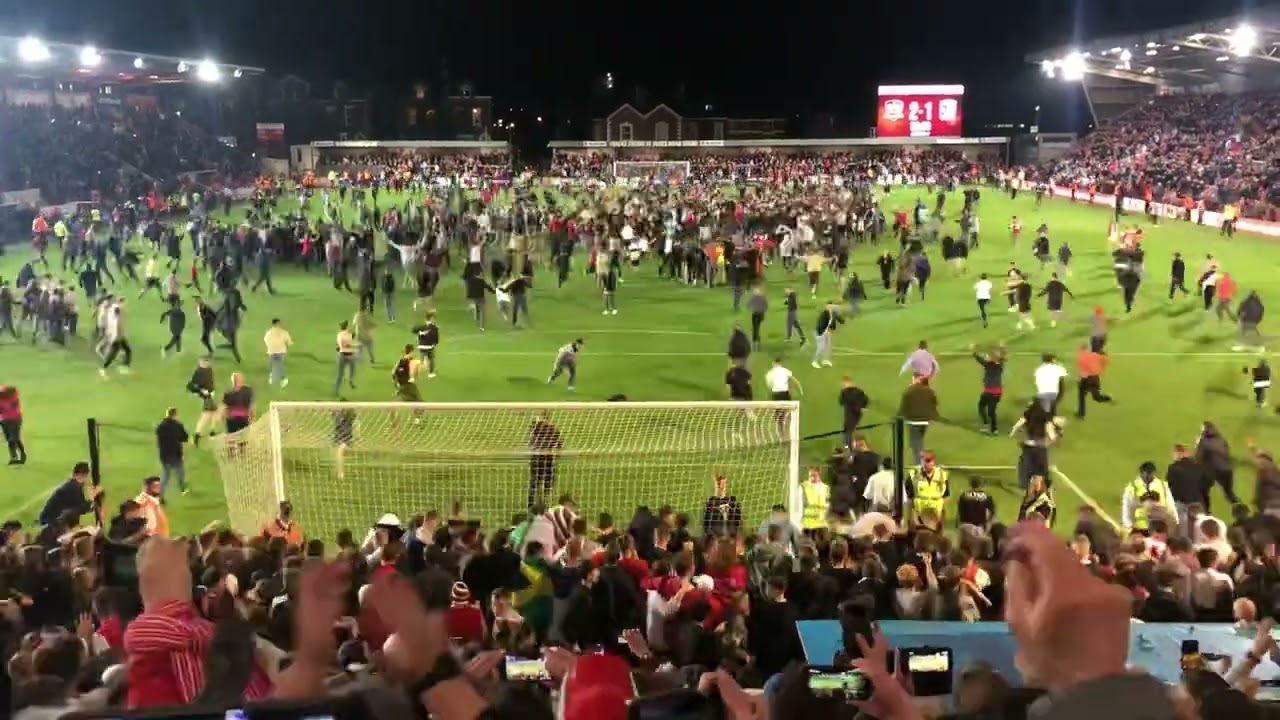 Exeter City Promoted to League 1 (Pitch Invasion!) St.James’ Park, Tue 26 April 2022