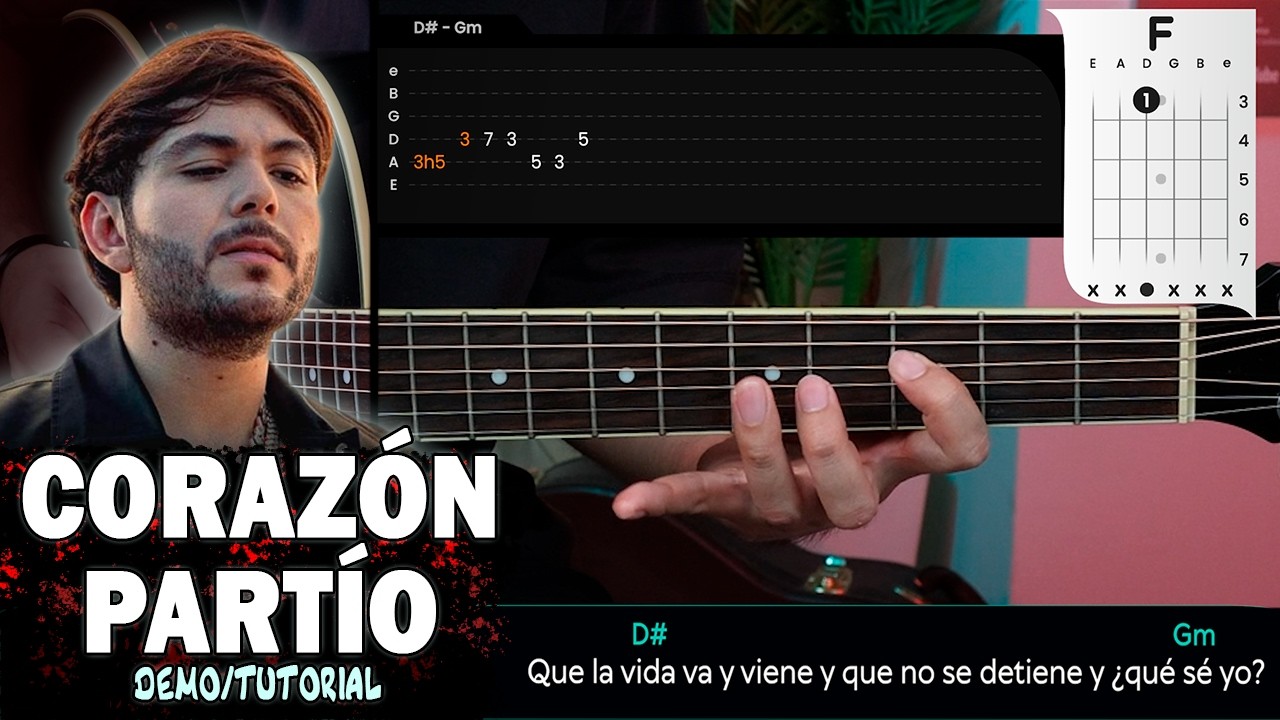 Corazón Partío (EN GUITARRA) Tito Double P - DEMO | CHORDS
