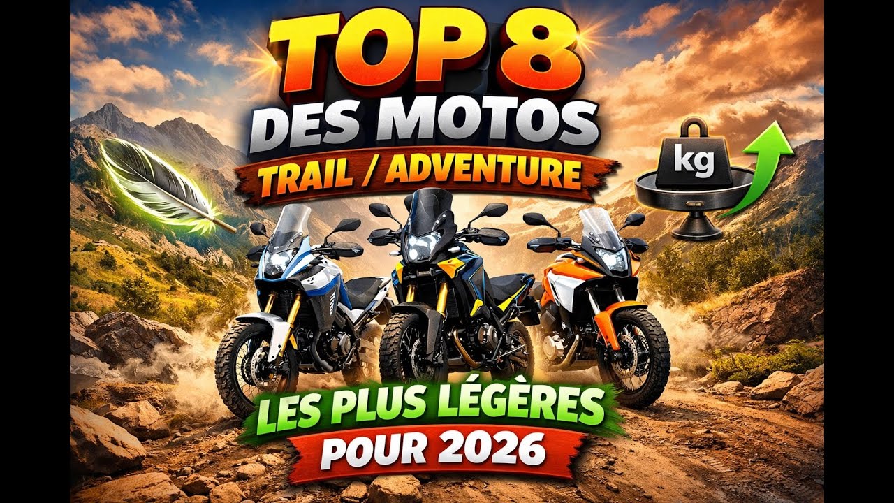 🏆 Top 8 des motos trail / adventure les plus légères 🪶 pour 2026