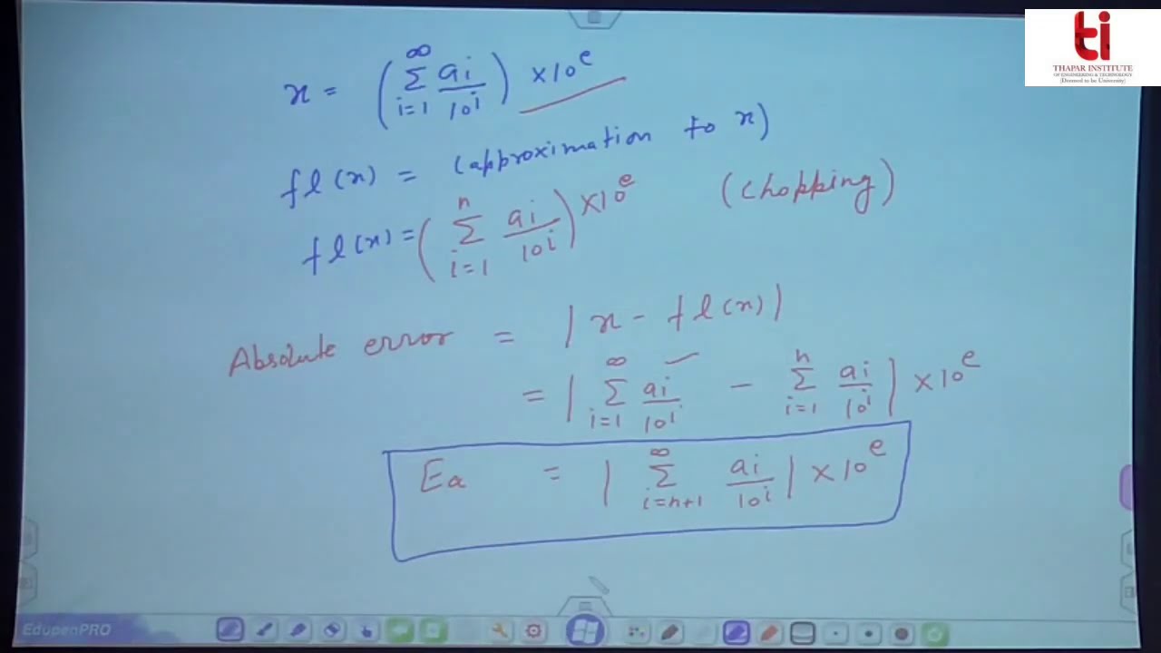 Error bounds due to chopping and rounding