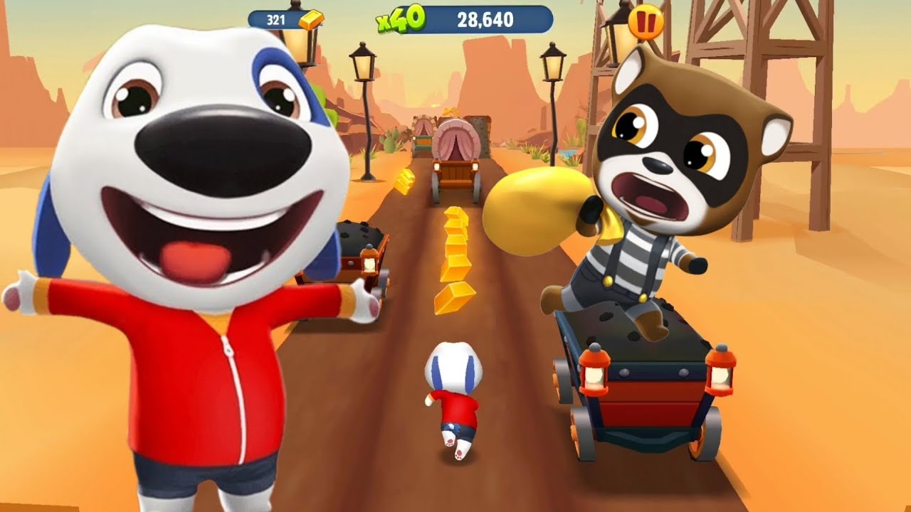 Talking Tom Gold Run Wild West - Hank Boss - Full Screen Gameplay Walkthrough