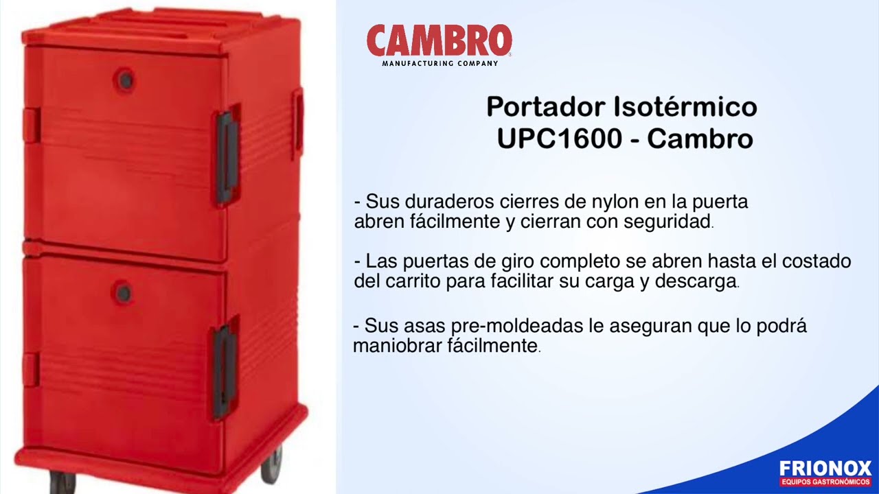 UPC1600 CAMBRO PERU - PORTADOR ISOTERMICO | UNBOXING EN ESPAÑOL | FRIONOX