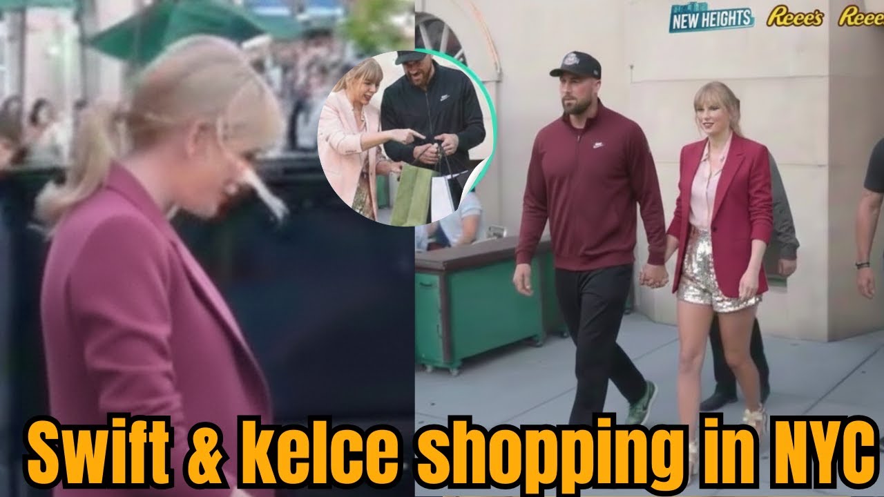 Taylor Swift & Fiancé Travis Kelce were spotted shopping in New York City after a vacation in Italy