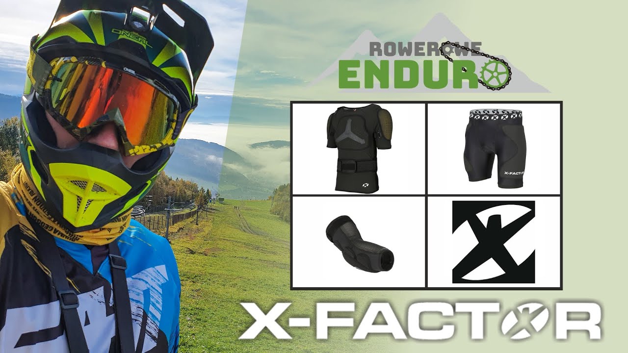 X-FACTOR polskie ochraniacze - koszulka DURO AIR - nałokietniki CORE - spodenki DURO - enduro - dh