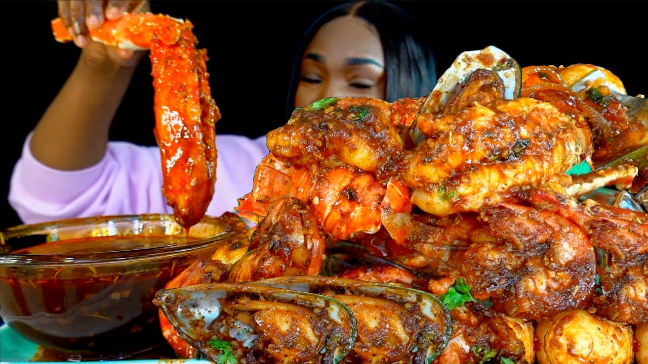 KING CRAB SEAFOOD BOIL MUKBANG | DESHELLED | SEAFOOD BOIL MUKBANG | Seafood | Mukbang