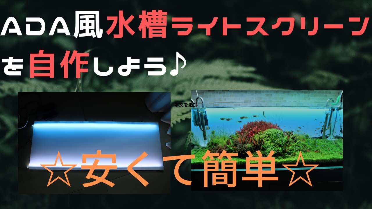 【簡単作り方】ADA風ライトスクリーン 120cmの水草水槽 Part5