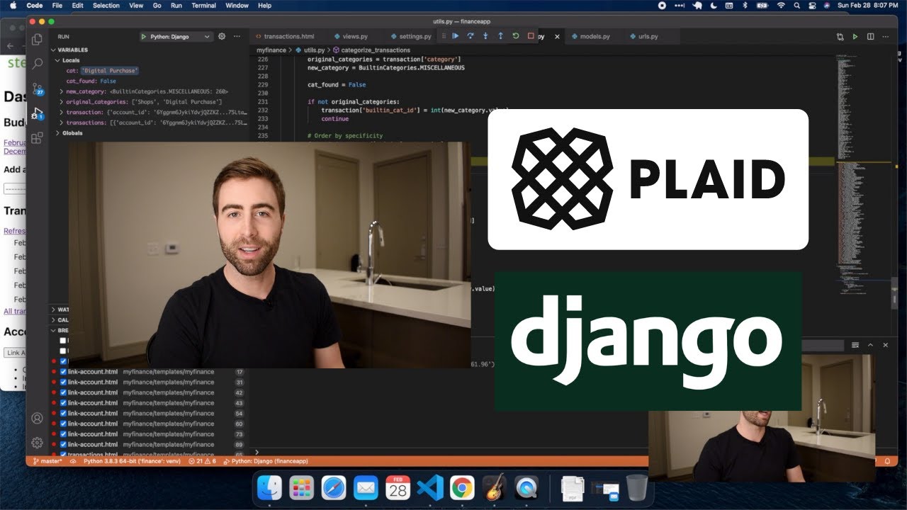 Project vlog | Categorizing transactions with Plaid and Django (simple) - Part 1