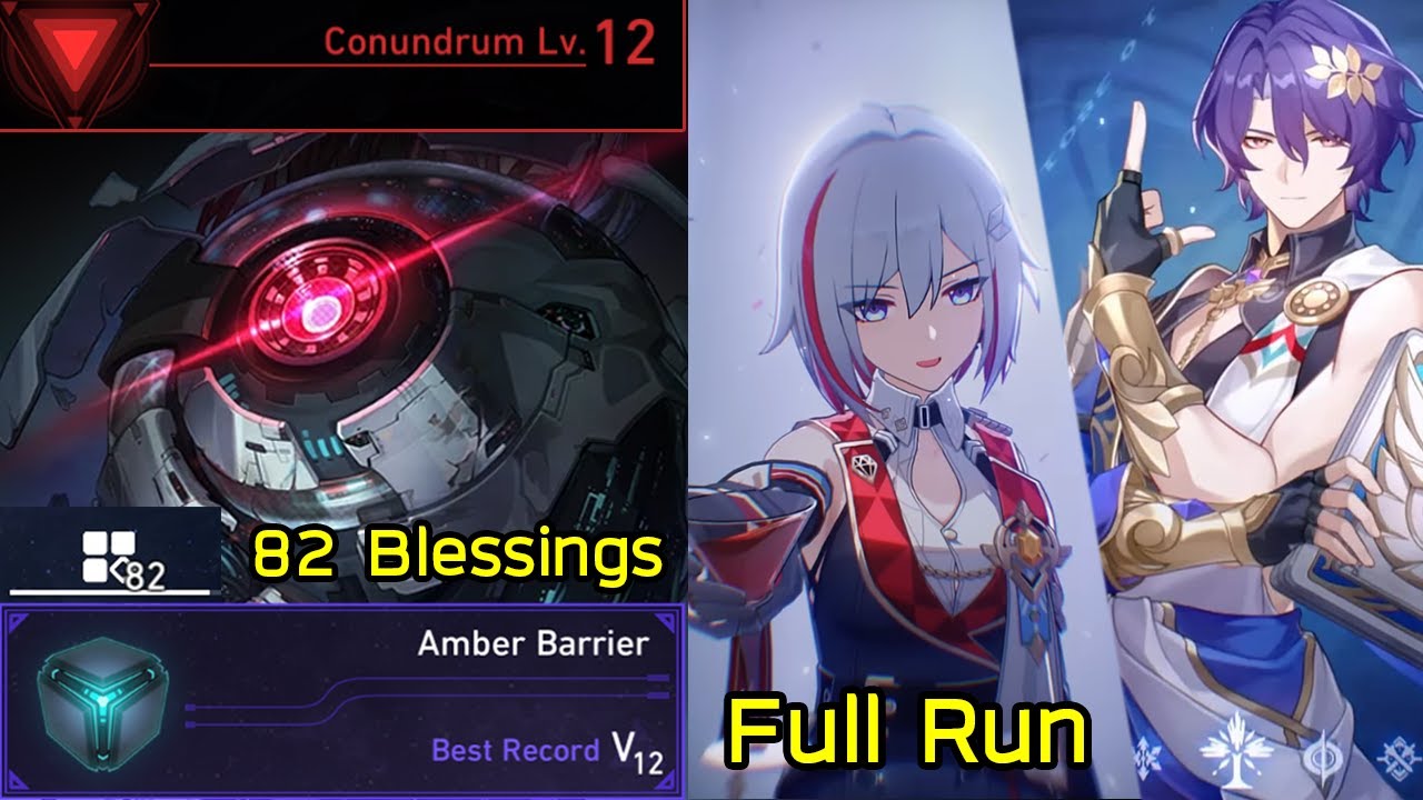Conundrum Lv.12 82 Blessings Amber Barrier Dice Dr. Ratio + Topaz Full Run | Elation Path