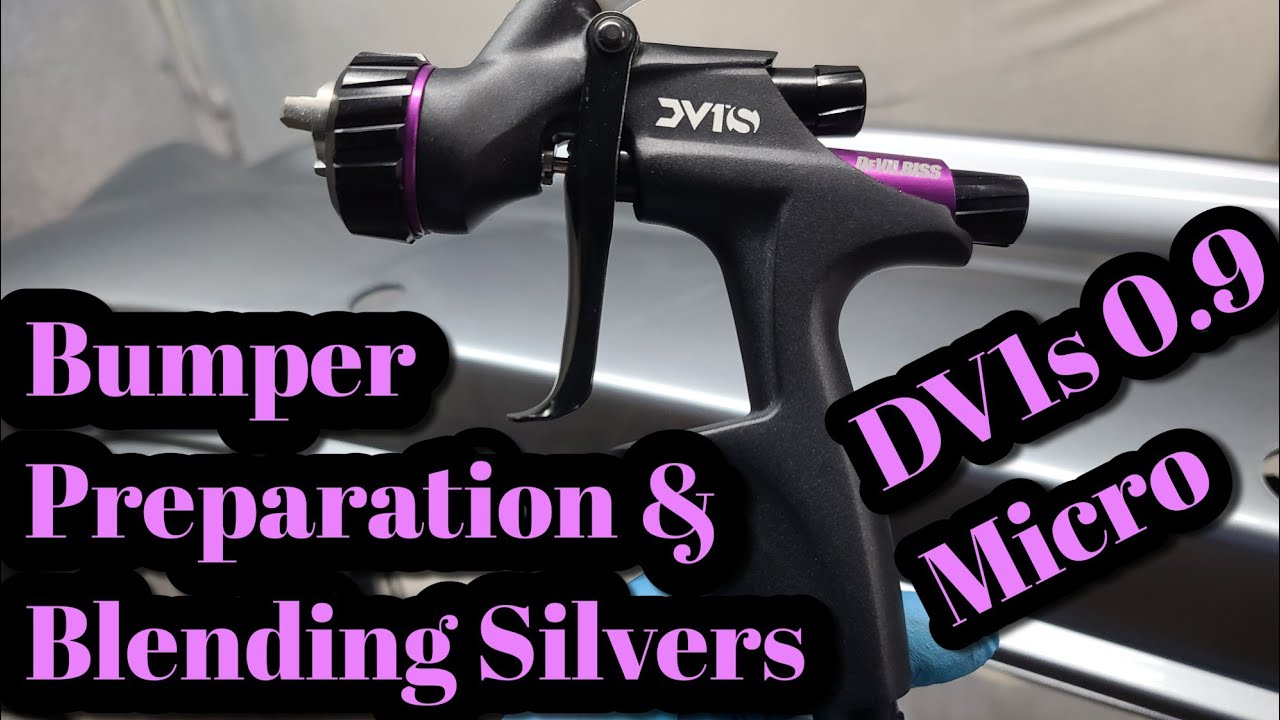 Devilbiss DV1s Micro 0.9, Blending Silvers And Preparation Bumper Repair