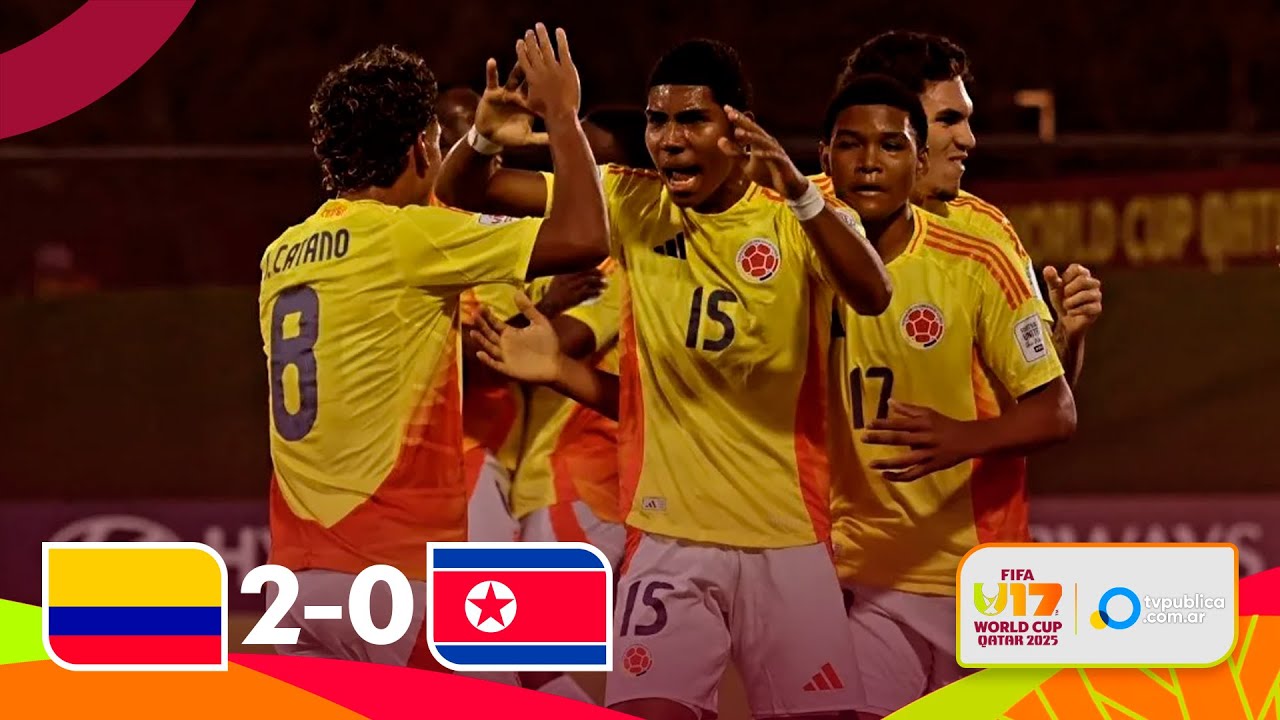 Resumen: Colombia 2-0 Corea del Norte - Mundial Sub 17 Qatar 2025