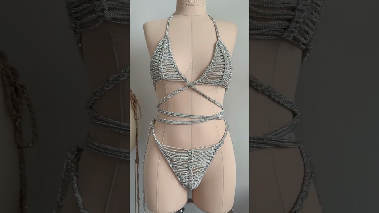 Macrame Bikini course available - comment for link to full course #macramemakers #bikini #macrame